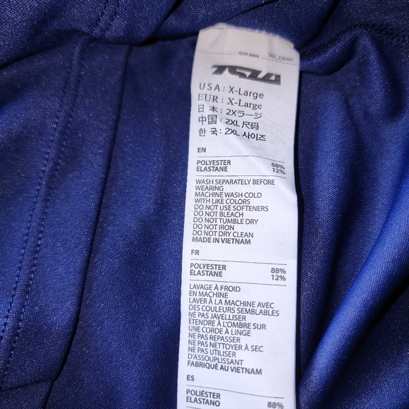 Tsla Men's Rashguard Swinshirt UPF+50 Long Sleeve Shirt Navy Loose Fit XLarge - Picture 6 of 11